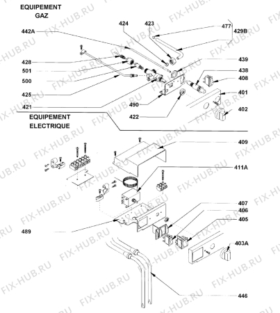 Взрыв-схема холодильника Electrolux RM4200G2 - Схема узла Functional parts